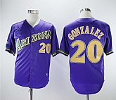 Diamondbacks 20 Luis Gonzalez Purple Cool Base Baseball Jerseys,baseball caps,new era cap wholesale,wholesale hats